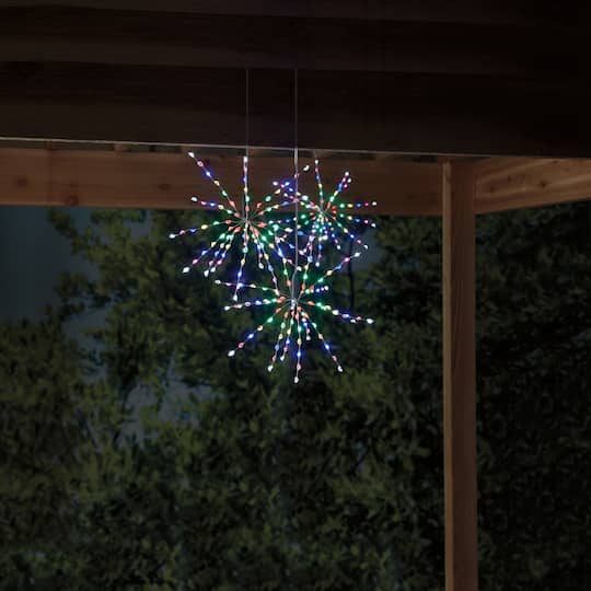 Multicolor LED Hanging Starburst Lights by Ashland&#xAE;, 3ct.
